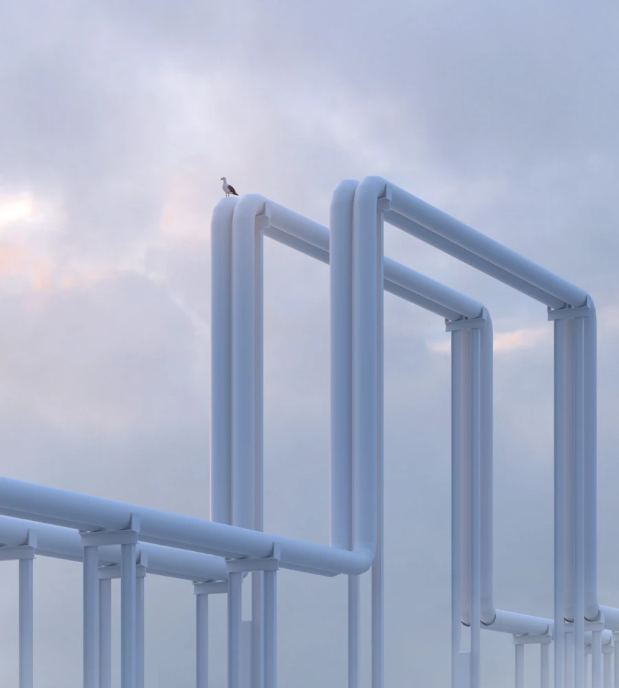 Industrial pipework requiring specialised coatings
